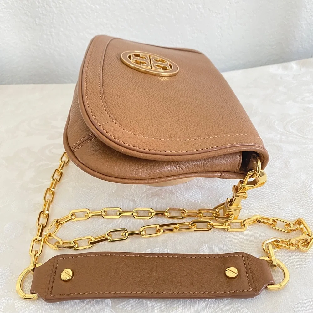 Tory Burch chain strap logo flap bag